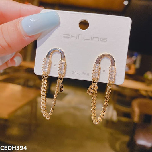 C-Shaped Magnet Drop Earrings Pair